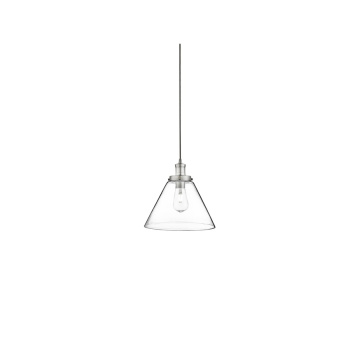 Svietidlá Searchlight - Pyramid  Pendant  - Satin Silver Metal & Glass | KÓD: 3228SS