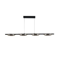 Space 4Lt LED Bar Pendant, Black Metal - 32804-4BK 32804-4BK