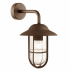 Toronto Outdoor Wall Light - Rust Brown Metal & Clear Glass