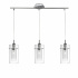 Duo I 3Lt Pendant - Chrome & Double Glass