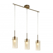 Duo 3 3Lt Bar Pendant -Bronze & Champagne Glass