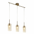 DUO 3 3Lt Multi-Drop Pendant - Bronze & Champagne Glass