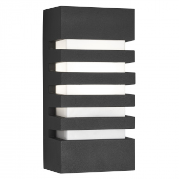 Svietidlá Searchlight - Exeter  Outdoor Wall Light - Dark Grey Metal & Polycarbonate | KÓD: 3393GY