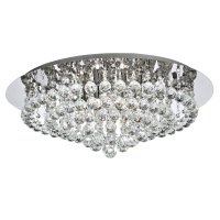 Hanna 8Lt Flush  - Chrome Metal & Clear Crystal - 3408-8CC 3408-8CC