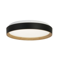 Sorrento LED Flush Black with Wood Transfer - 35510-380 35510-380