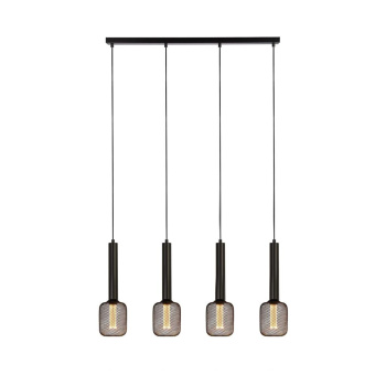 Svietidlá Searchlight - Dulwich 4Lt Bar Pendant - Black Metal | KÓD: 35720-4BK