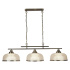 Bistro II 2Lt Bar Pendant - Brass & Holophane Style Glass