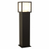 ATHENS OUTDOOR 1LT LED POST, DIE CAST WITH OPAL SHADE