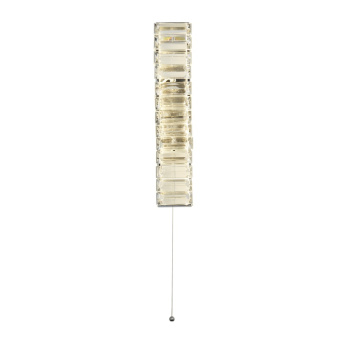 Svietidlá Searchlight - Lux & Belle S-Shaped LED Wall Light - Chrome & Clear Glass | KÓD: 38913-1CC