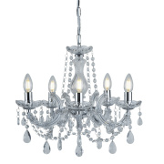 Marie Therese 12Lt Chandelier - Chrome & Clear Crystal