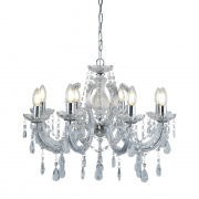 Marie Therese 8Lt Pendant - Chrome & Clear Crystal