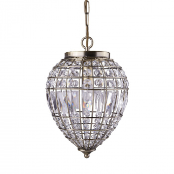 Svietidlá Searchlight - Pineapple  Pendant  - Antique Brass Metal & Glass | KÓD: 3991AB