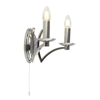 Svietidlá Searchlight - Ascot 2Lt Wall Light- Chrome | KÓD: 41312-2CC