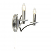 LED 2 TIER FLUSH FITTING WITH CRYSTAL GLASS - CHROME