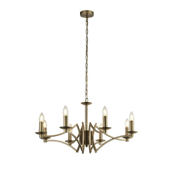 Svietidlá Searchlight - Ascot  8Lt Pendant - Antique Brass Metal | KÓD: 41312-8AB