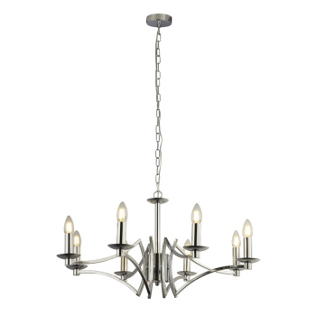 Svietidlá Searchlight - Ascot  8Lt Pendant - Chrome Metal | KÓD: 41312-8CC
