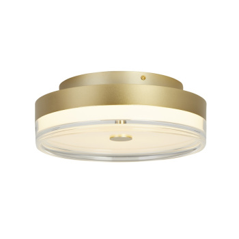 Svietidlá Searchlight - Cyprus LED Flush, Gold Metal and Clear Acrylic | KÓD: 42651-30GO