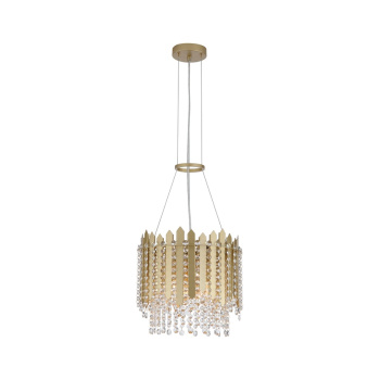 Svietidlá Searchlight - Spear 5Lt Pendant, Gold Metal with Clear Crystal | KÓD: 44710-5GO