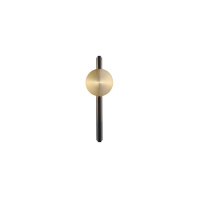 Shield LED Wall Light, Sand Black and Brass Metal - 44861GO 44861GO
