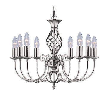 Svietidlá Searchlight - Zanzibar 8Lt Pendant - Satin Silver Metal | KÓD: 4489-8