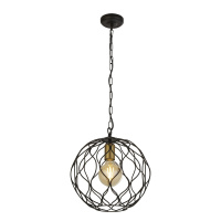 Finesse Pendant - Black & Gold  Metal - 4511-1BK 4511-1BK