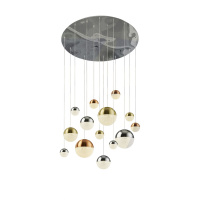 Planets 14Lt Multi-Drop - Copper, Chrome & Satin Brass - 4514-14 4514-14
