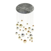 Planets 27Lt Multi-Drop - Copper, Chrome & Satin Brass - 4527-27 4527-27