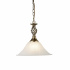 Wave Teardrop LED Pendant - Chrome with Crushed Ice Shade