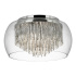 Curva 3Lt Flush Bathroom Light-Chrome, Crystal & Glass, IP44