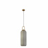 PIPETTE 1LT  PENDANT, BRASS WITH ACID GLASS