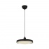 SAUCER LED PENDANT - BLACK WITH CRYSTAL SAND DIFFUSER