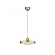 SAUCER LED PENDANT - GOLD WITH CRYSTAL SAND DIFFUSER