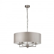 CHEVRON 1LT PENDANT WITH SMOKED RIBBED GLASS - CHROME