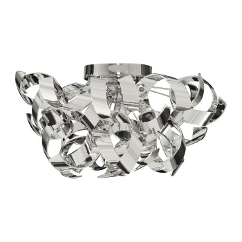 Svietidlá Searchlight - Curls 3Lt Semi-Flush  - Chrome Metal | KÓD: 4973-3CC