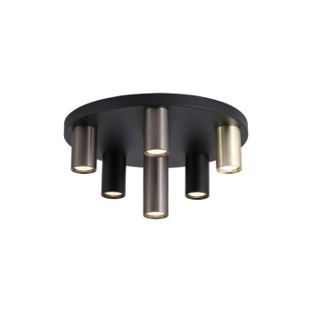 Svietidlá Searchlight - Tubes 6Lt Flush, Black Metal, Anodized Bronze, Brass | KÓD: 50570-6BK