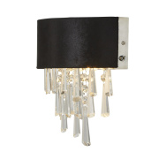 Glamour 5Lt Convertible Pendant to Semi-Flush, Black Velvet