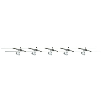 Svietidlá Searchlight - Cable & Spot 5Lt LED Kit - Chrome Metal | KÓD: 5098-05-LED