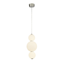 Snowball  3Lt Pendant - Chrome Metal & Opal Glass - 51022-3CC 51022-3CC