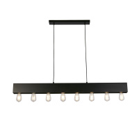Piano 8Lt Diner Bar Pendant - Matt Black Metal - 51607-8BK 51607-8BK