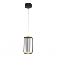 Circolo Cage Pendant - Black Metal & White Silicon - 54212-1BK 54212-1BK