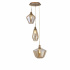 MIA 3LT MULTI DROP PENDANT WITH 3 STYLES OF CHAMPAGNE GLASS