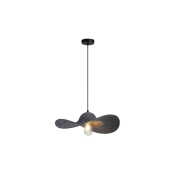 Svietidlá Searchlight - Ripple 1Lt Pendant, Black Metal, Felt | KÓD: 55103BK