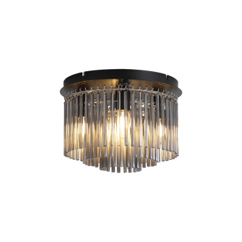 Svietidlá Searchlight - Swizzle 5Lt Flush, Matt Black Metal with Smoked Rods | KÓD: 55620-320SM