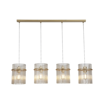 Svietidlá Searchlight - Swizzle 4Lt Bar Pendant,  Gold Metal with Champagne Rods | KÓD: 55620-4CP