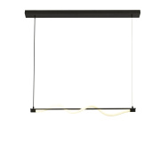 SERPENT  1LT LED TABLE LAMP, BLACK WITH ACRYLIC