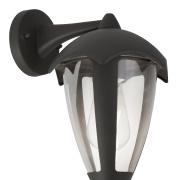WALL LIGHT - GOLD WITH BLACK SHADE AND CRYSTAL DROP