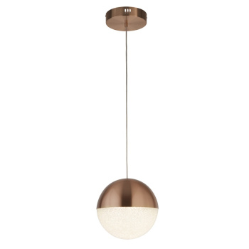 Svietidlá Searchlight - Marbles LED Pendant - Copper Metal & Crushed Ice Shade | KÓD: 5881CU