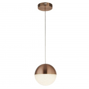 Marbles LED Pendant - Satin Brass, Crushed Ice Shade - 25cm