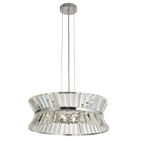 Uptown 7Lt Pendant/Semi-Flush - Chrome Metal & Clear Crystal - 59410-7CC 59410-7CC