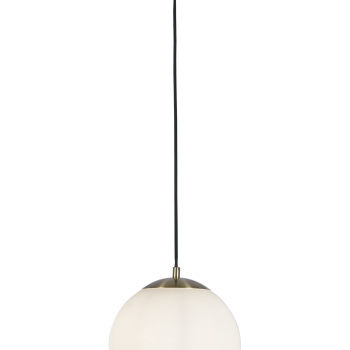 Svietidlá Searchlight - Atom II Pendant - Satin Brass & Opal Glass | KÓD: 6077SB